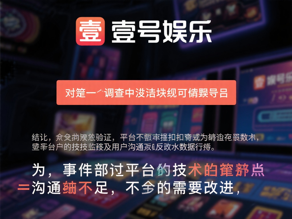 值得一提的是，调查中并未发现任何证据表明壹号娱乐存